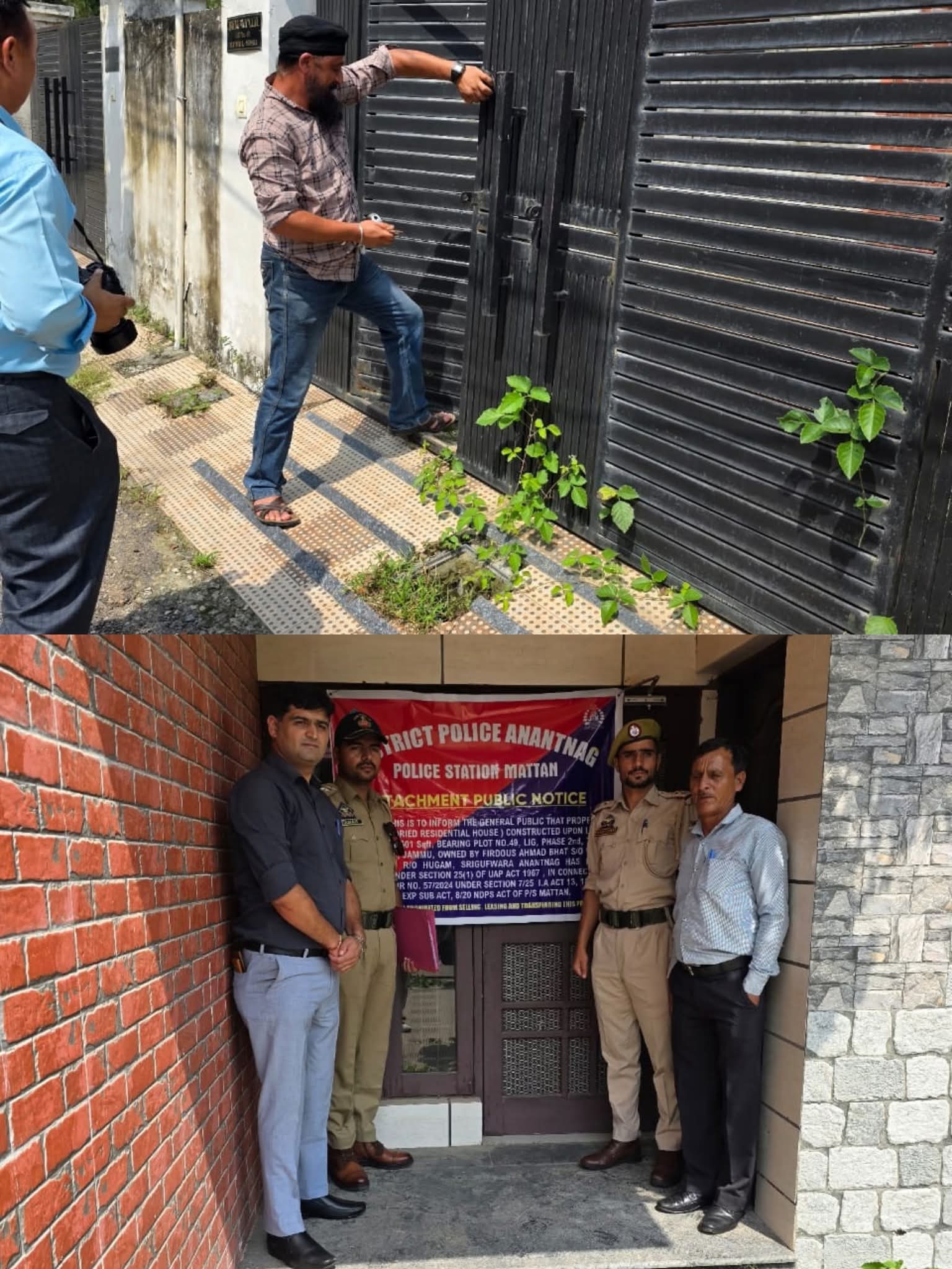 Anantnag Police Seize ₹2 Crore Property in Narco-Terror Case in Jammu