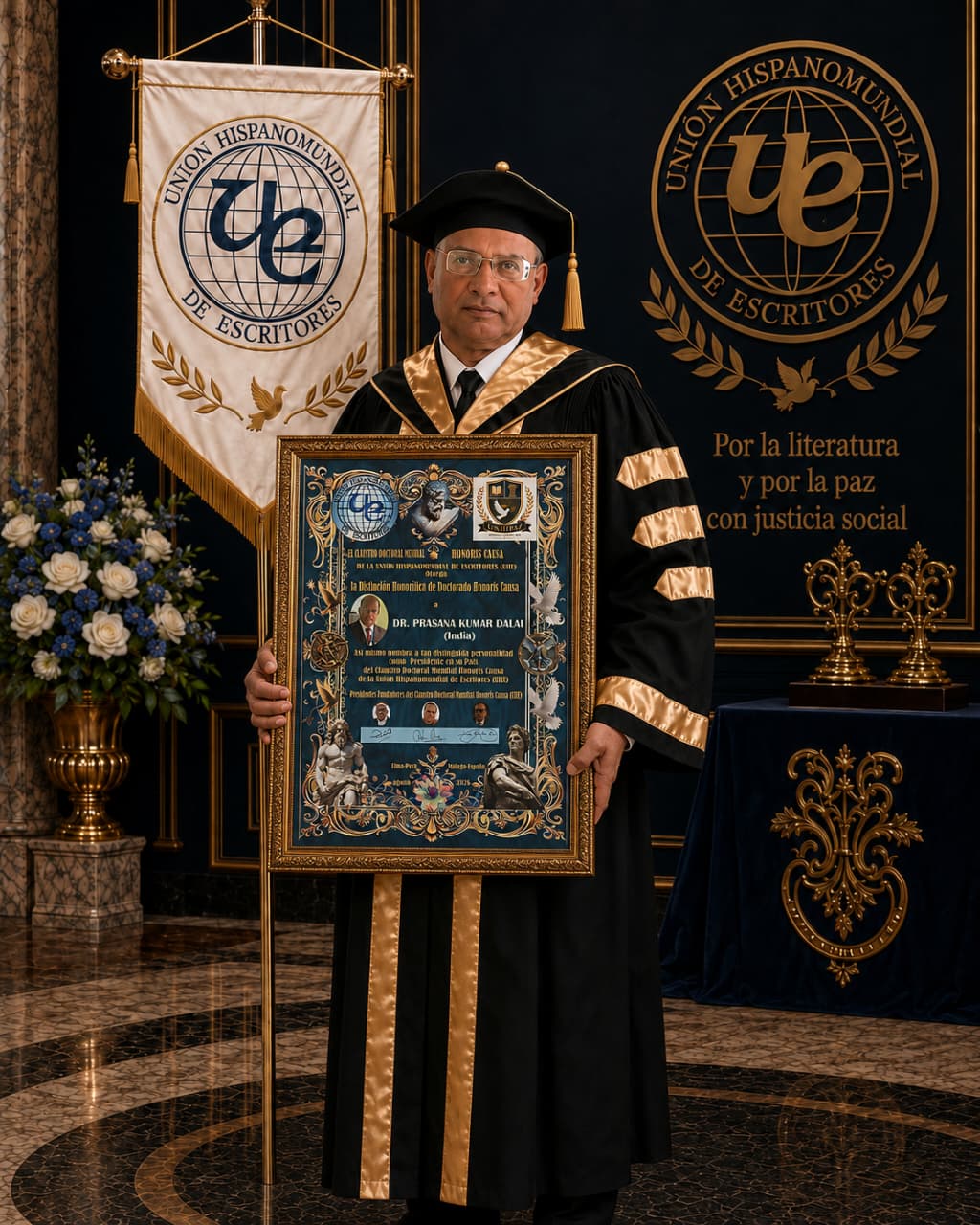ODISHA’S PRIDE – DR. PRASANA KUMAR DALAI Honoured with Doctor Honoris Causa by Union Hispanomundial de Escritores (UHE)